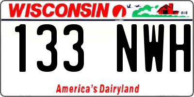 WI license plate 133NWH