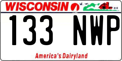 WI license plate 133NWP