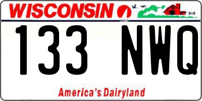 WI license plate 133NWQ