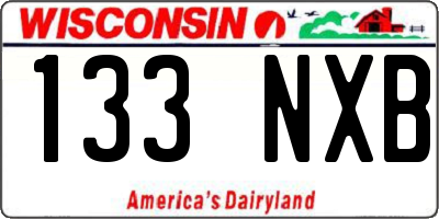 WI license plate 133NXB