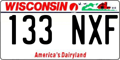 WI license plate 133NXF