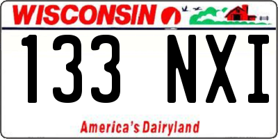 WI license plate 133NXI