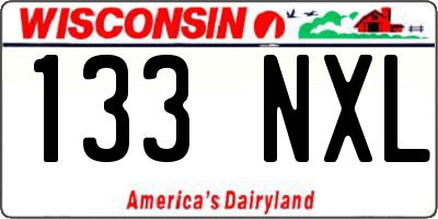 WI license plate 133NXL