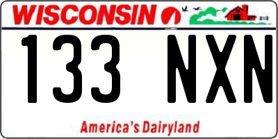 WI license plate 133NXN