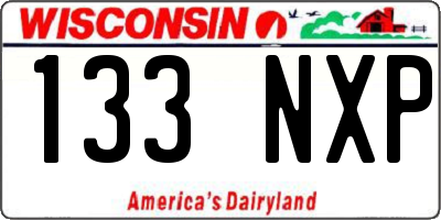 WI license plate 133NXP