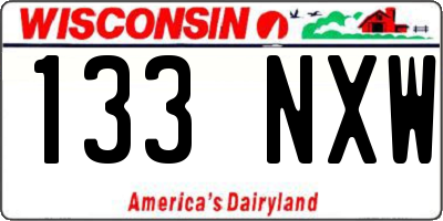 WI license plate 133NXW