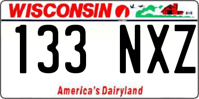 WI license plate 133NXZ