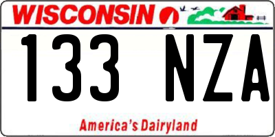 WI license plate 133NZA