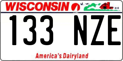 WI license plate 133NZE