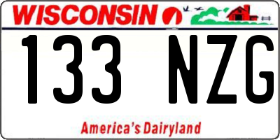 WI license plate 133NZG