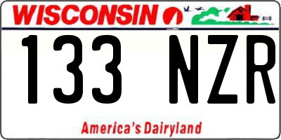 WI license plate 133NZR