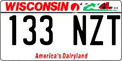 WI license plate 133NZT