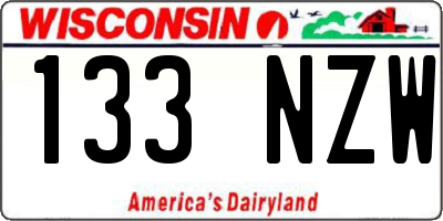 WI license plate 133NZW