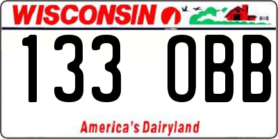 WI license plate 133OBB