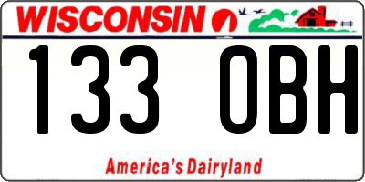 WI license plate 133OBH