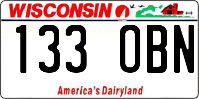 WI license plate 133OBN
