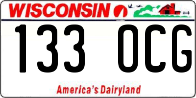 WI license plate 133OCG