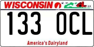 WI license plate 133OCL