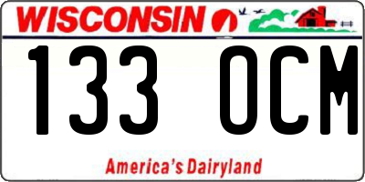 WI license plate 133OCM