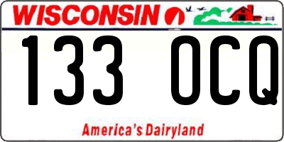 WI license plate 133OCQ