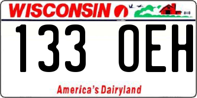 WI license plate 133OEH