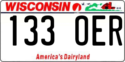 WI license plate 133OER