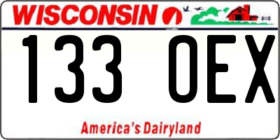 WI license plate 133OEX