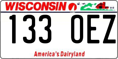 WI license plate 133OEZ