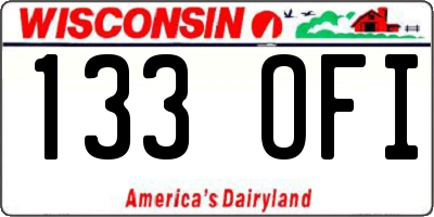 WI license plate 133OFI