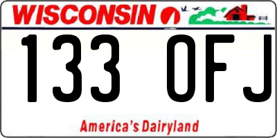 WI license plate 133OFJ