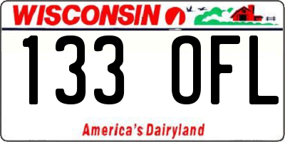 WI license plate 133OFL
