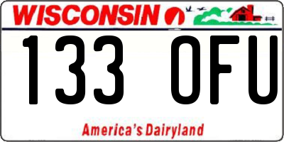 WI license plate 133OFU