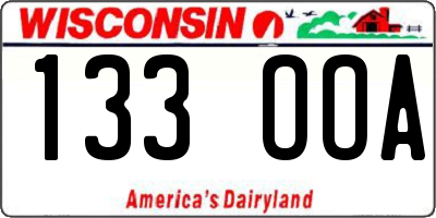 WI license plate 133OOA
