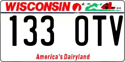 WI license plate 133OTV
