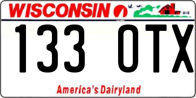 WI license plate 133OTX