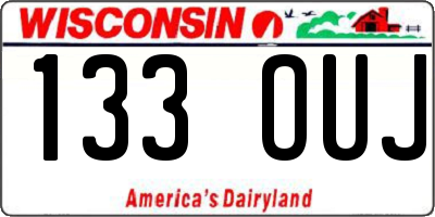 WI license plate 133OUJ