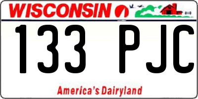WI license plate 133PJC
