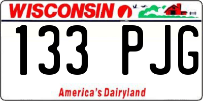 WI license plate 133PJG