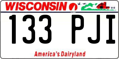 WI license plate 133PJI