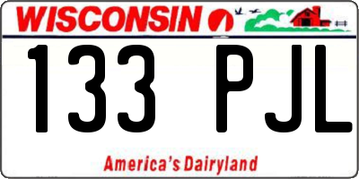 WI license plate 133PJL