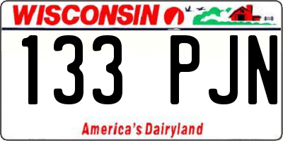 WI license plate 133PJN