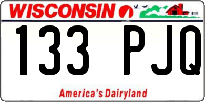 WI license plate 133PJQ