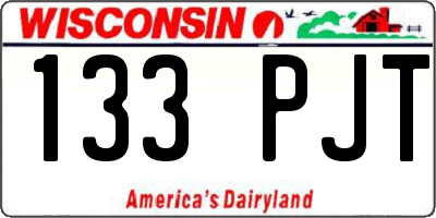 WI license plate 133PJT