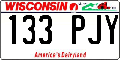 WI license plate 133PJY