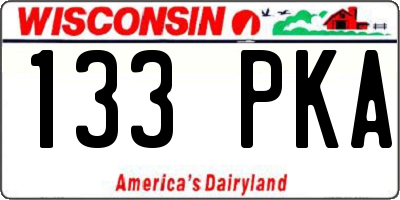 WI license plate 133PKA