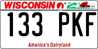 WI license plate 133PKF