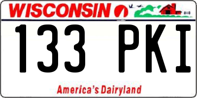 WI license plate 133PKI
