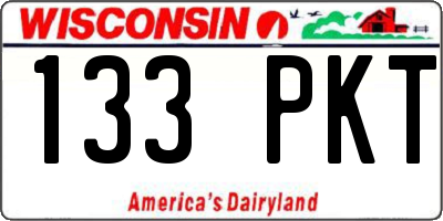 WI license plate 133PKT