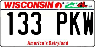 WI license plate 133PKW