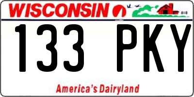WI license plate 133PKY